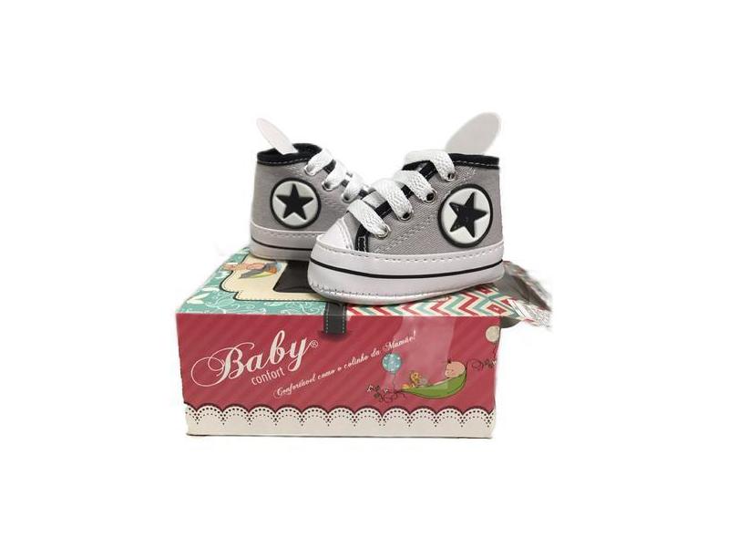 Baby Sapatinho Tênis Para Bebês Cinza P - Babyconfort