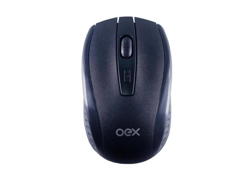 Mouse Curve Wireless com 4 botões OEX MS411 Preto