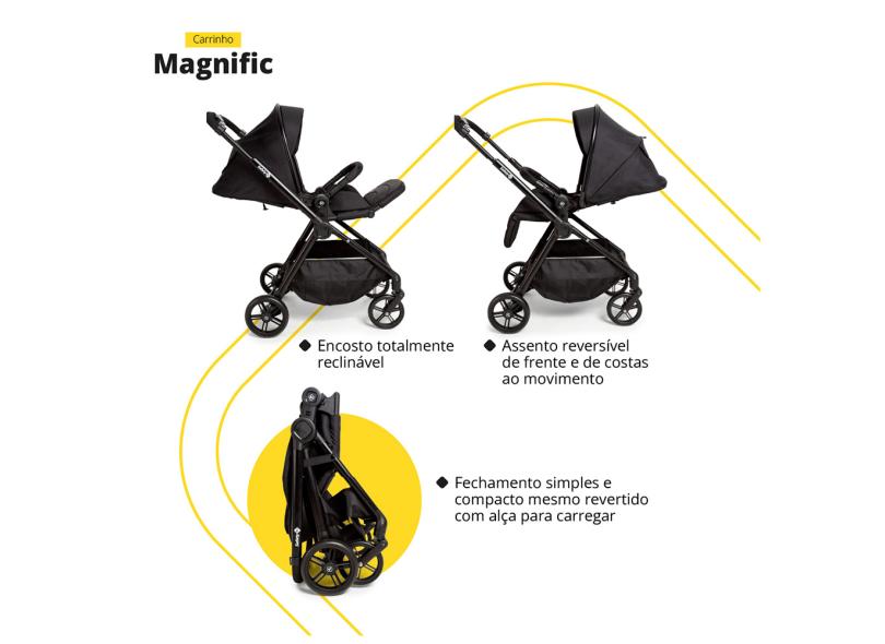 Carrinho de Bebê Travel System com Bebê Conforto Safety 1st Magnific CAX00903