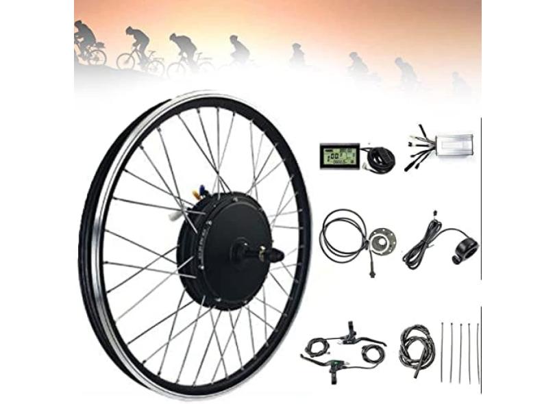 Kit De Roda De Bicicleta Elétrica 20"/24"/26"/27,5"/28"/29"/700C Kit De Conversão De Roda Dianteira Para Bicicleta Elétrica Com Controlador Inteligente Display LCD3 Para Bicicleta De Estrada,48V/5