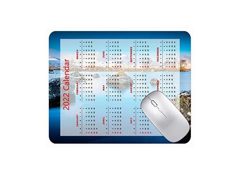 Mouse pad para jogos com design especial 2022, mouse pad com pedras no lago e montanhas para neve