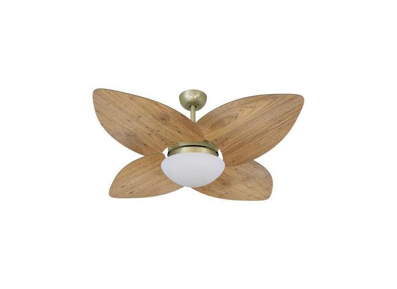 Ventilador De Teto Kovalski Gold 4 Pás Rádica Freijó 127V - Mais De Ca