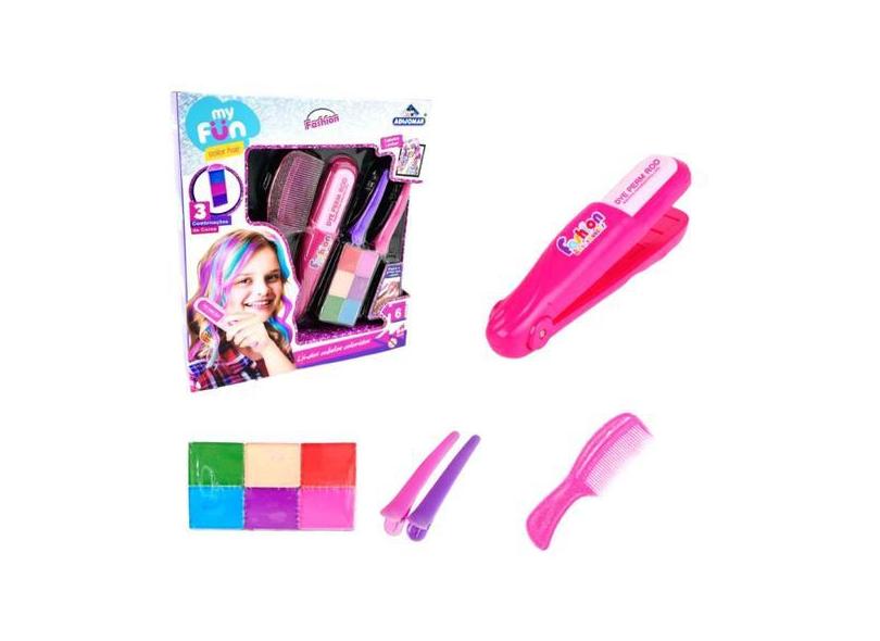 Prancha Colorir Pintura Cabelo Infantil Brinquedo Menina - Adijomar Br