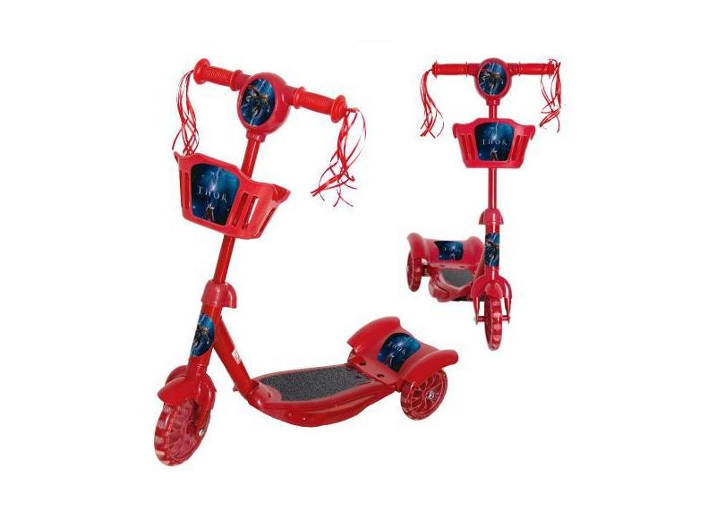 Patinete Infantil Masculino 3 Anos Thor Criança Luz Led Som