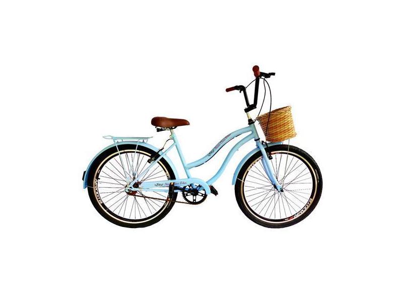 Bicicleta Aro 26 Com Cestinha Tipo Vime Vintage S/ Marchas - Maria Cla