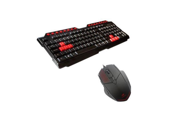 Kit Gamer C3tech Mouse 2400 Dpi 6 Botões Mg-10Bk E Teclado Usb 2.0 Pre
