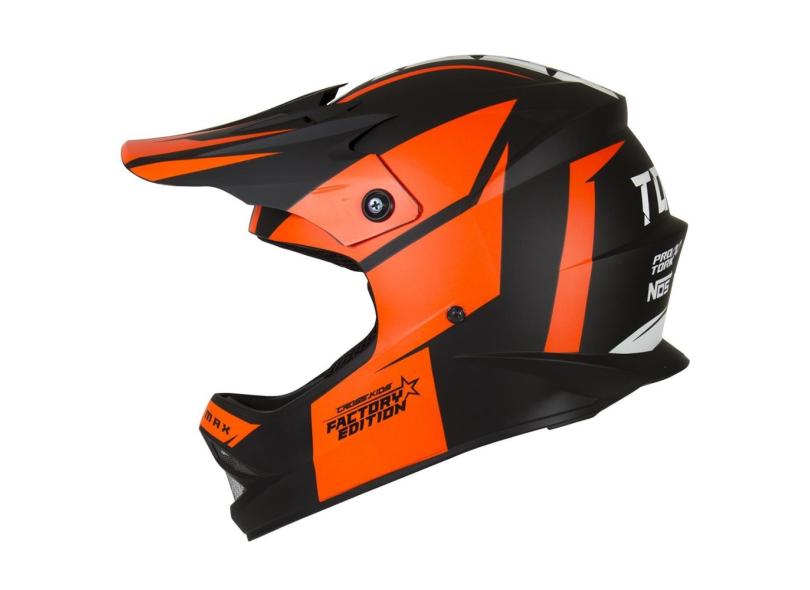 Capacete Motocross Infantil Jett Factory Edition Neon Kids - Vermelho