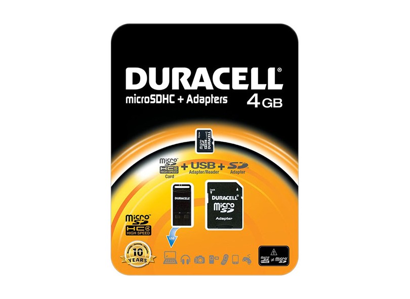 Cartão de Memória Micro SDHC com Adaptador 4 GB DU-3IN1-04G-R
