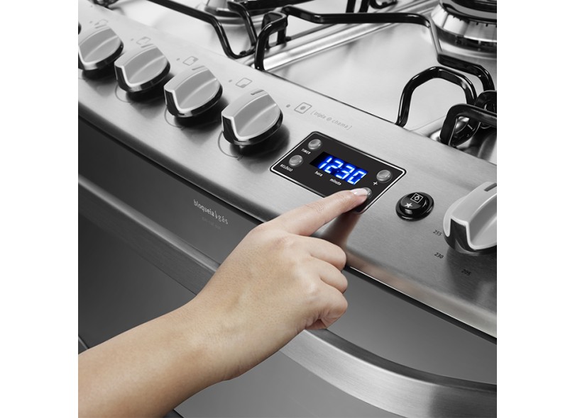 Fogão de Piso Electrolux 5 Bocas Acabamento Inox 76RXD