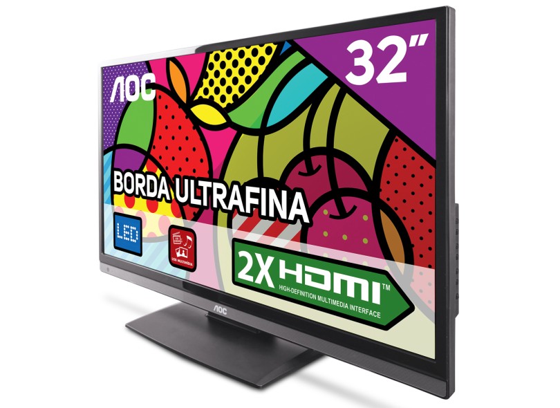 TV LED 32" AOC HDMI Conversor Digital Integrado LE32D0330