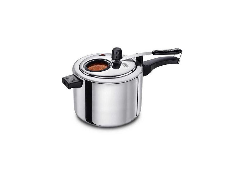 Panela De Pressão Polida Com Visor 4,5 Litros - mta