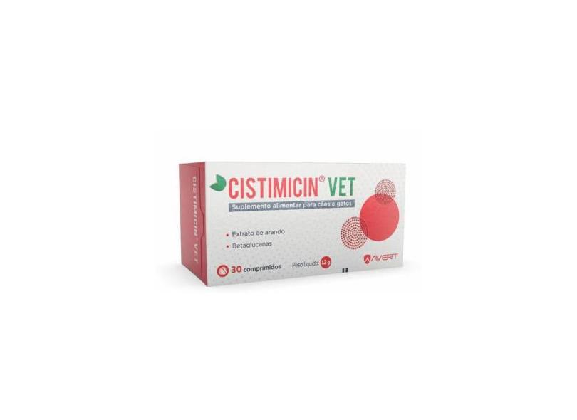 Cistimicin vet Suplemento Alimentar para cães e gatos 12g 30 comprimid ...