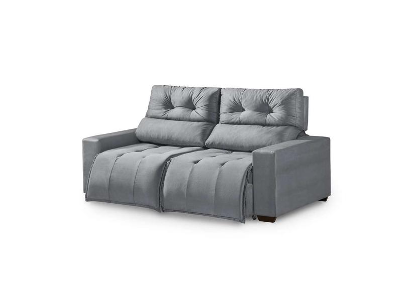 Sofá 3 lugares Retrátil Reclinável Suede Canova II Mobly
