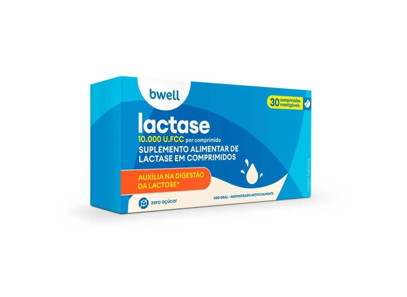 Lactase Bwell 10.000 Fcc 30 Comprimidos Mastigáveis