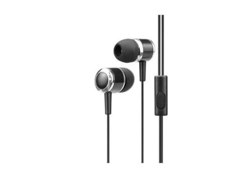 Fone de ouvido dot preto intra auricular com fio e microfone letron 74