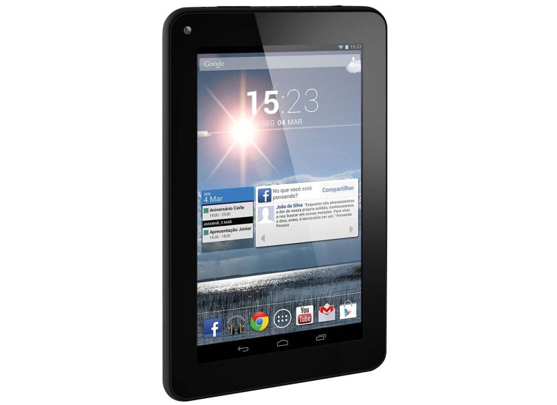 Tablet Multilaser M7S Dual Core 8 GB LCD 7" Android 4.2 (Jelly Bean Plus) 1,3 MP NB116
