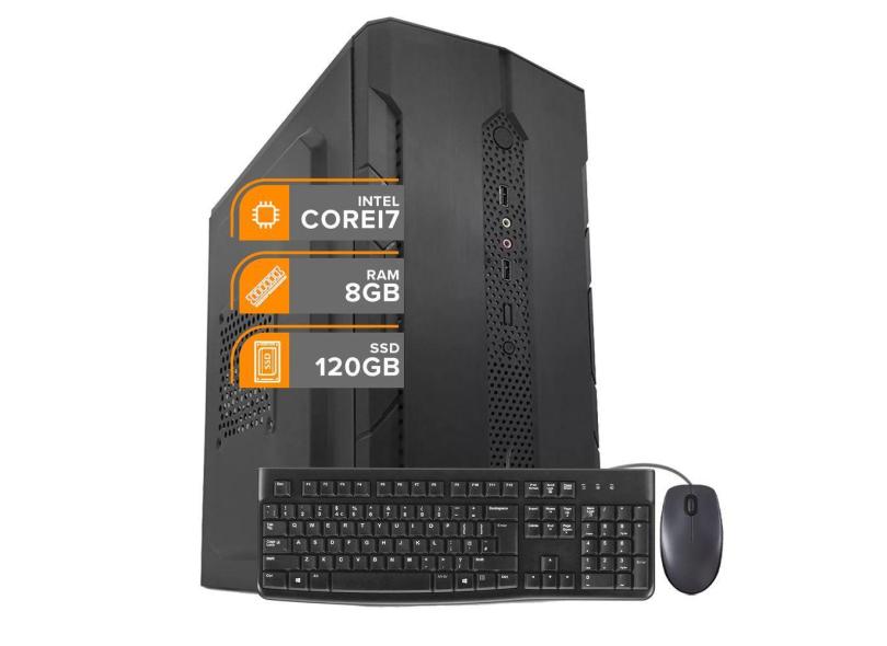 Computador PC Intel i7 6Ger 8Gb SSD120Gb Mou/Tec