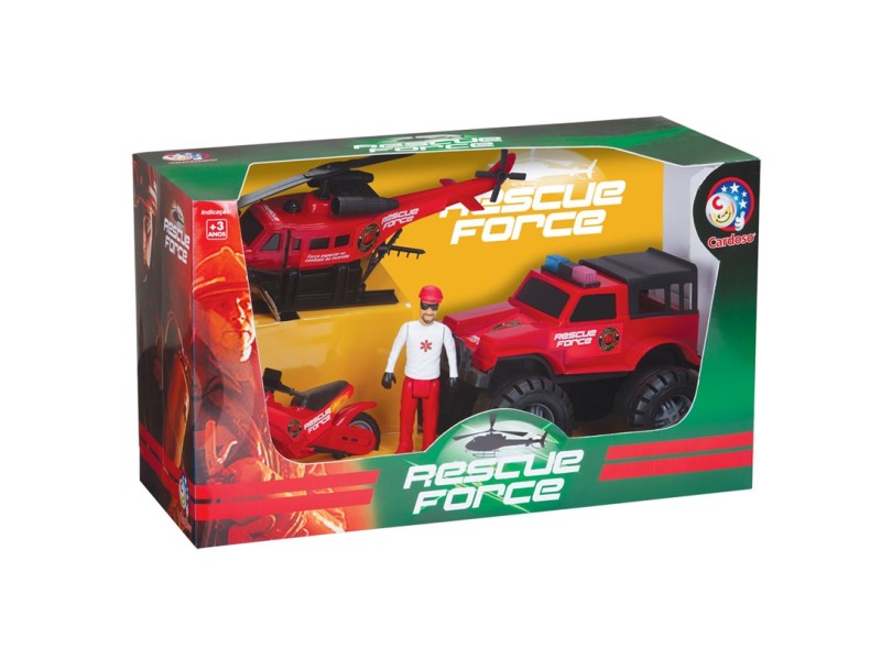 Boneco Rescue Force 1028 - Brinquedos Cardoso