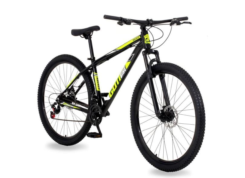 Bicicleta Mountain Bike Shimano Gott 24 Marchas Aro 29 a Disco Hidráulico Câmbio Traseiro