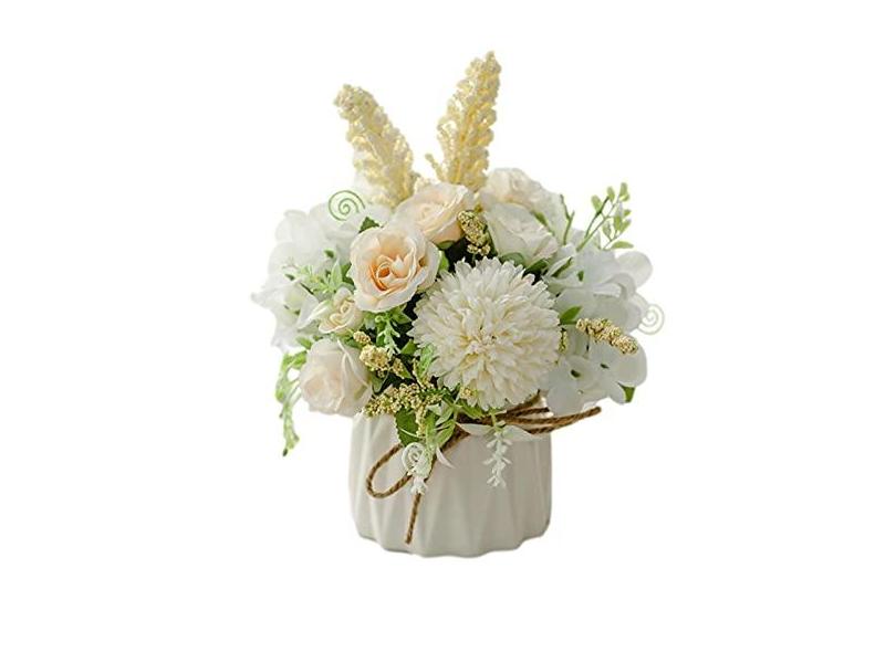 Flores artificiais em vaso, 16 x 16 cm, flores artificiais de seda com  vaso, decoração de mesa de jantar, flores artificiais para decoração de  casamento, casa em Promoção é no Buscapé