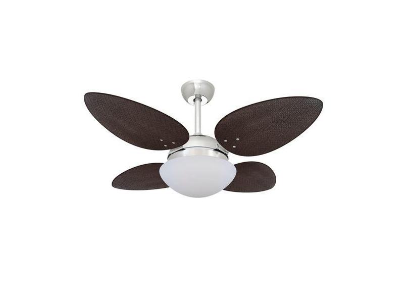 Ventilador De Teto Vd42 Cromo/Tabaco 110V + Controle Remoto - Volare