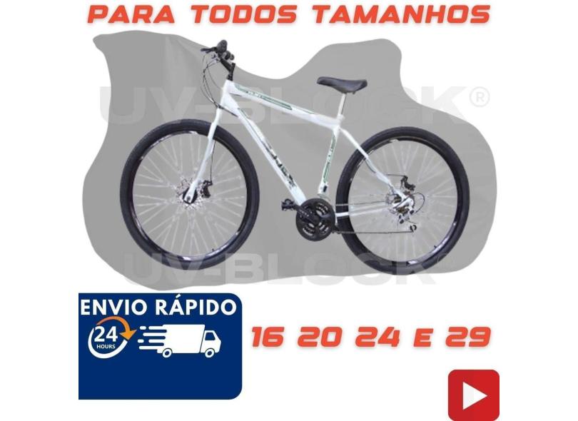 Capa Couro Bicicleta Forrada Impermeável Cinza Aro 20 - 29
