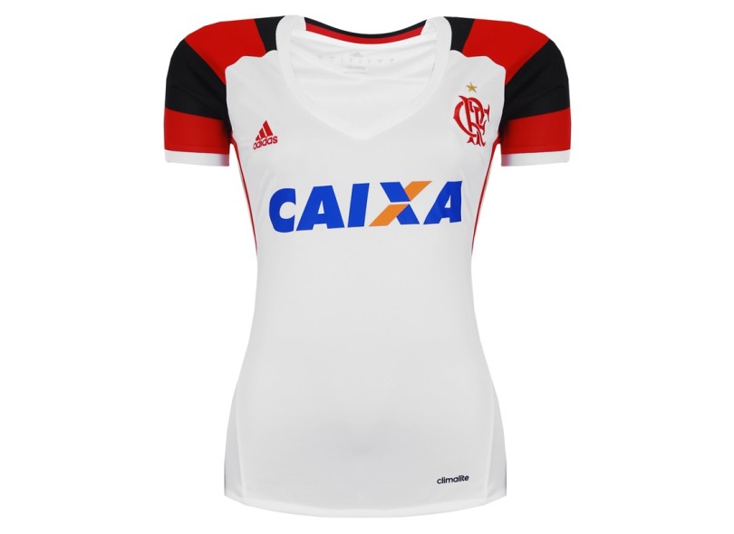 Camisa Torcedor feminina Flamengo II 2016 sem Número Adidas