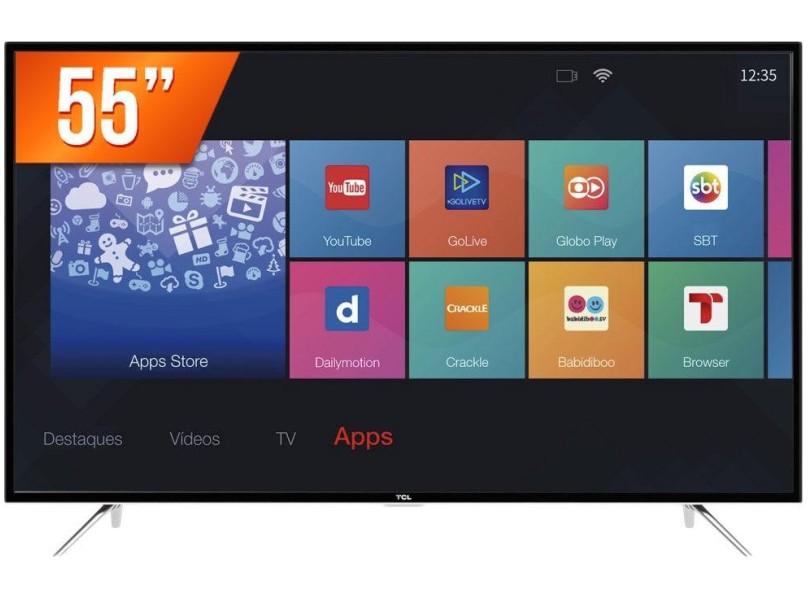 Smart TV TV LED 55" TCL Full HD Netflix L55S4900FS 3 HDMI
