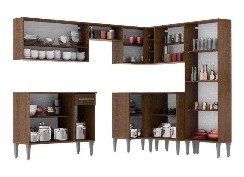 Cozinha Completa 1 Gaveta 15 Portas Emilly Rock Madesa