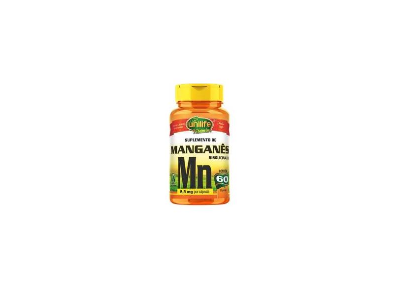Manganês Quelato Puro 50mg MN 60 Vegan Caps Unilife