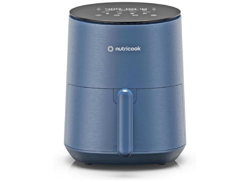 Air Fryer 3,5L Com 8 Funções Predefinidas, Painel Digital De Vidro Temperado E Silenciosa, 110V 1500W, Nutricook, Azul