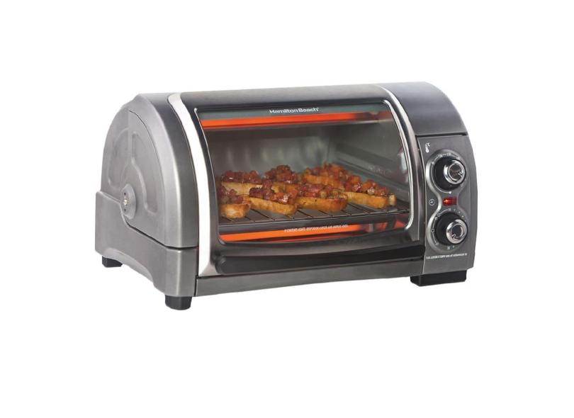 Forno Elétrico Hamilton Beach 12L com Porta Giratória Timer de 30 Min