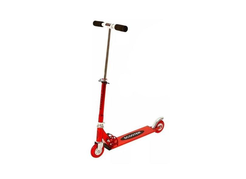 Patinete Dm Toys Radical Vermelho Ajustável Dobrável 2 Roda