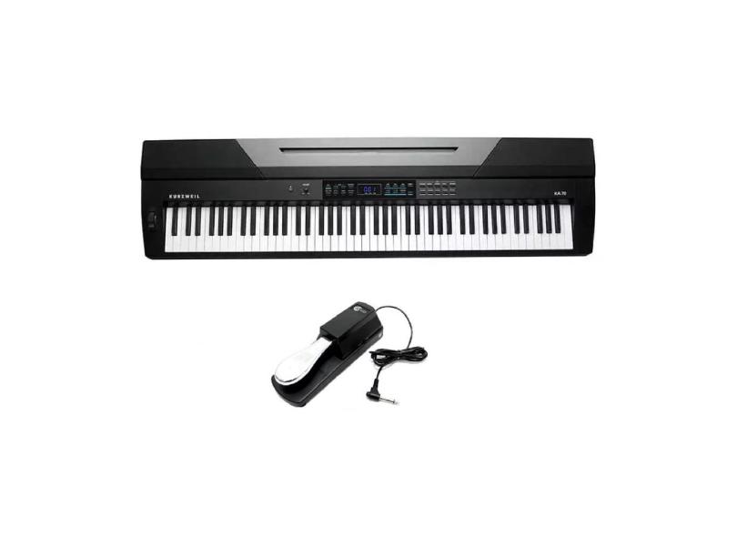 Kit Piano Arranjador Kurzweil KA70 88 Com Pedal Sustain