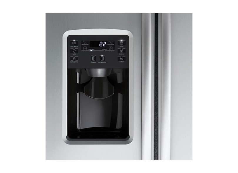 Geladeira GE Frost Free Side by Side Gourmet Station 549 Litros Dispenser de Água Externo PMZS2LFBFSS