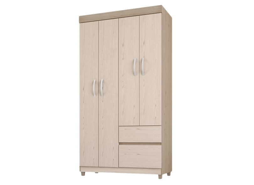 Guarda-Roupas Solteiro 4 Portas 2 Gavetas Lotus 42060 Demóbile