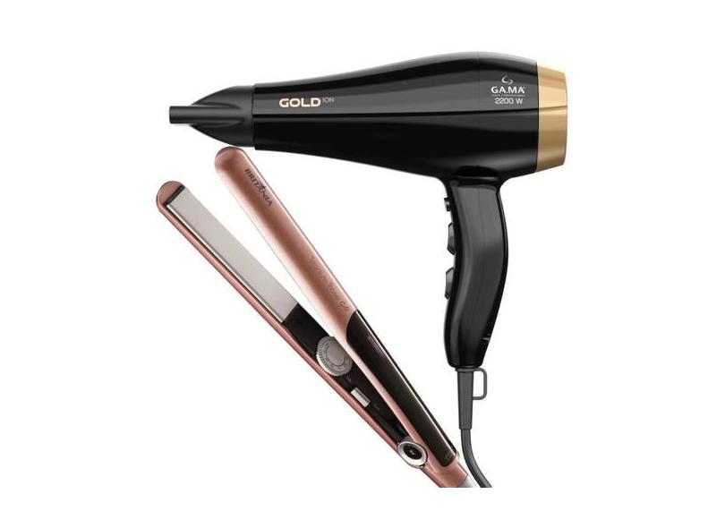 Secador De Cabelo Gama Italy 2200W Ions Profissional Motor Ac Gold Ole