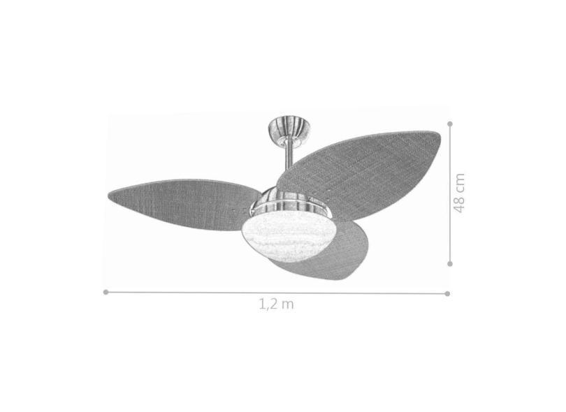 Ventilador De Teto Kovalski Cobre 3 Pás Rádica Freijó 220V