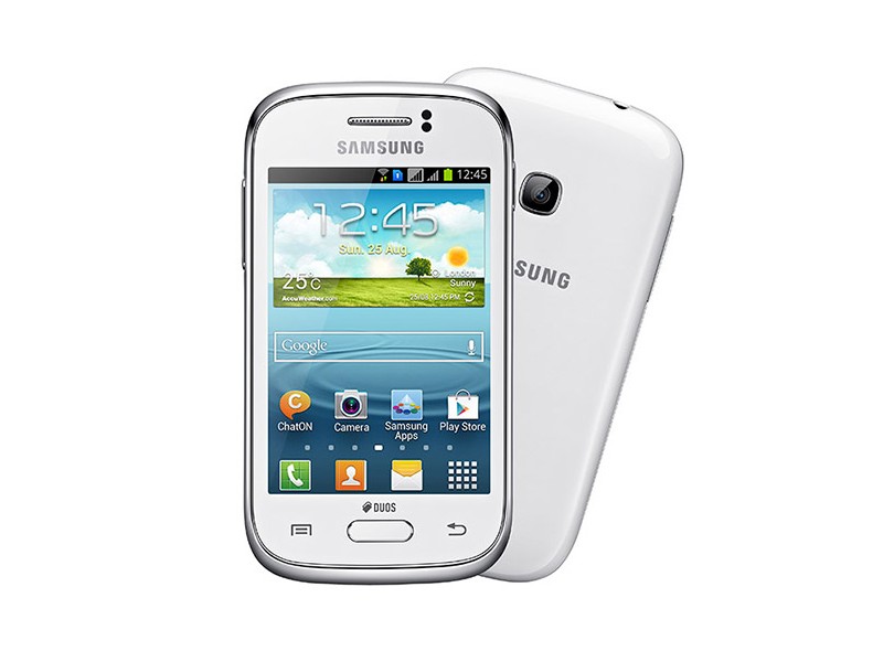 Smartphone Samsung Galaxy Young Duos TV GT-S6313T Câmera 3,0 Megapixels Desbloqueado 2 Chips 4 GB Android 4.1 (Jelly Bean) Wi-Fi 3G