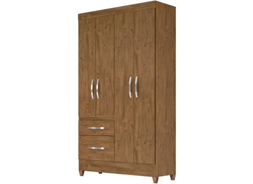 Guarda-Roupa Solteiro 4 Portas 2 Gavetas Madri Moval