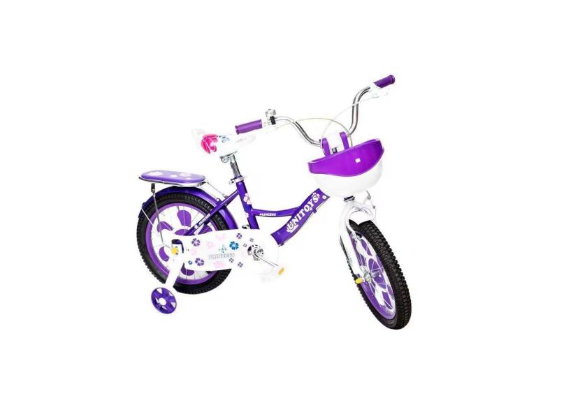 Bicicleta aro 16 com cesta UniToys Princess Infantil Bike com cestinha aro 16 para menina princesa - Uni Toys