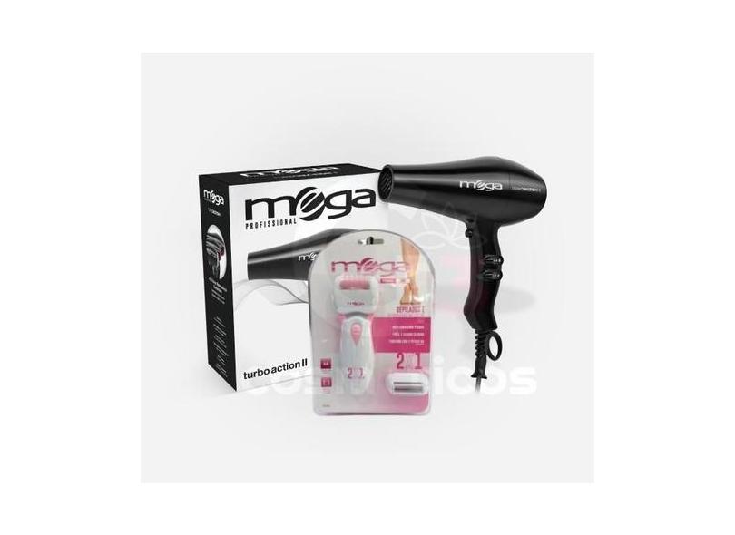 Kit Secador Turbo Action Ii 220V + Depilador 2X1 - Mega