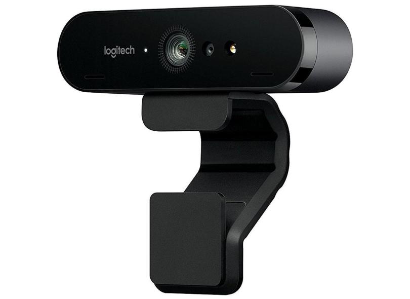 Web Cam Usb Ultra Hd 4K Brio Com Microfone Logitech