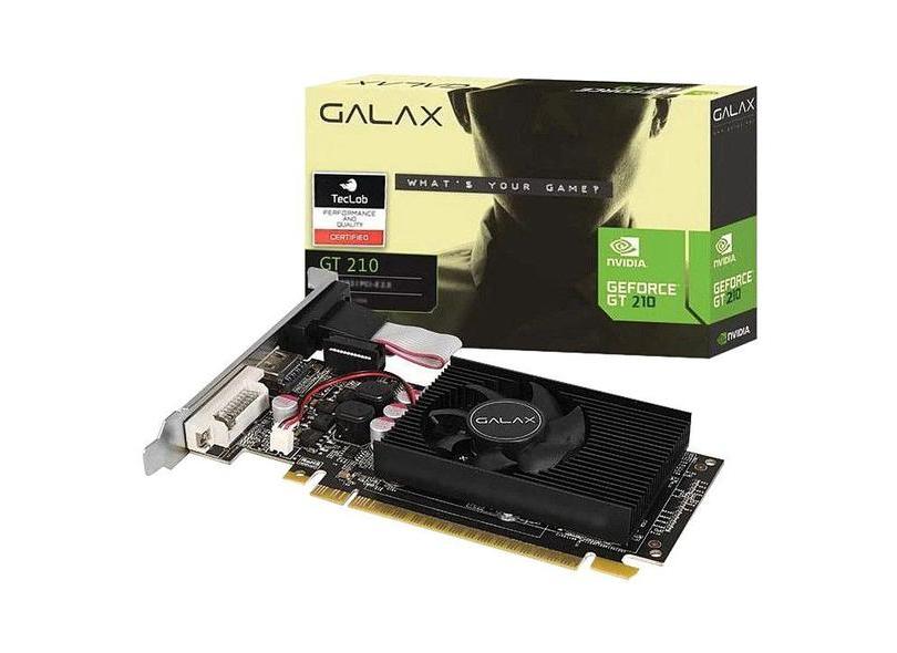 Placa de Video NVIDIA GeForce GT 210 1 GB DDR3 64 Bits Galax 21GGF4HI00NP