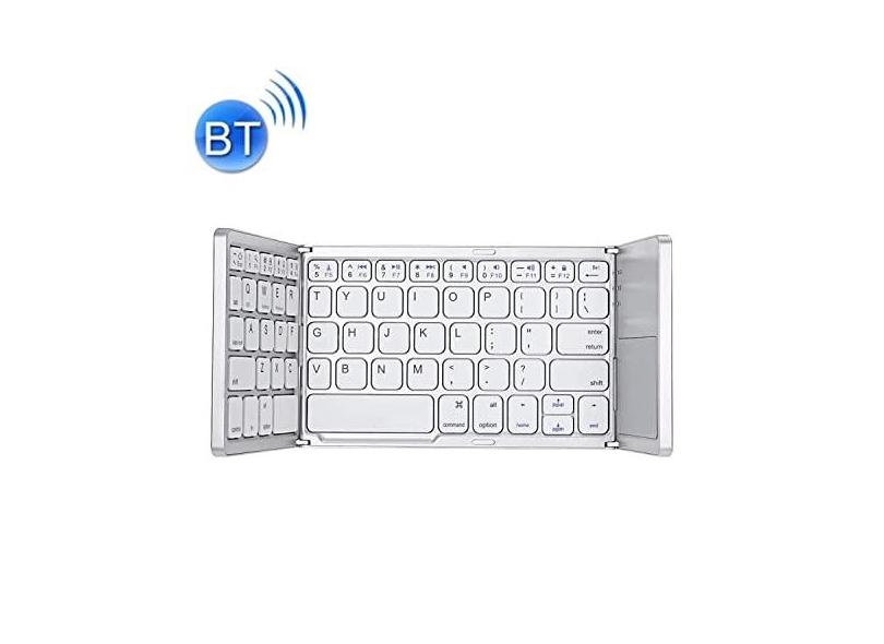 Acessórios para computador B033 Recarregável 3 vezes 64 teclas Bluetooth sem fio teclado com touchpad