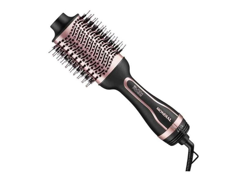 Escova Secadora Mondial 1200W Ceramica Ions Brack Rose 110V
