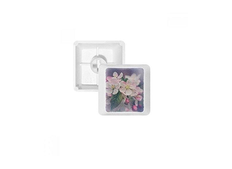 Pink Beautiful White Flowers Teclado mecânico PBT Kit de atualização para jogos