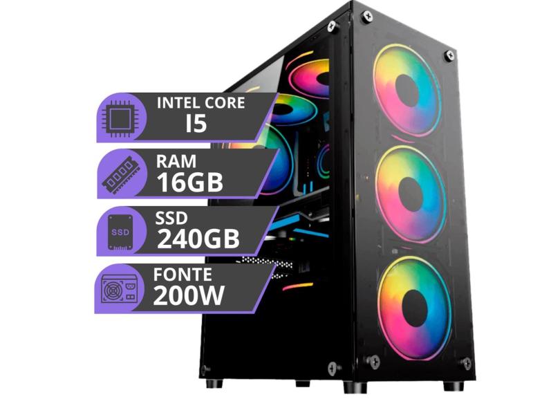 Pc Gamer Computador Cpu Intel I5 Ssd 240gb Memoria Ram 16gb