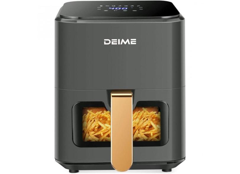 Fritadeira Eletrica Airfryer 4.2L Com Painel Digital E 7 Predefinicoes, 110V 1200W, Deime, Cinza