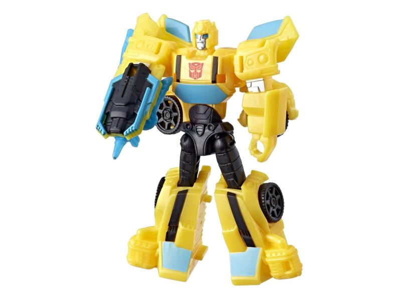 Hasbro Transformers Cyberverse Warrior Bumblebee, Action Figure Trasformabile 2-in-1 - 3